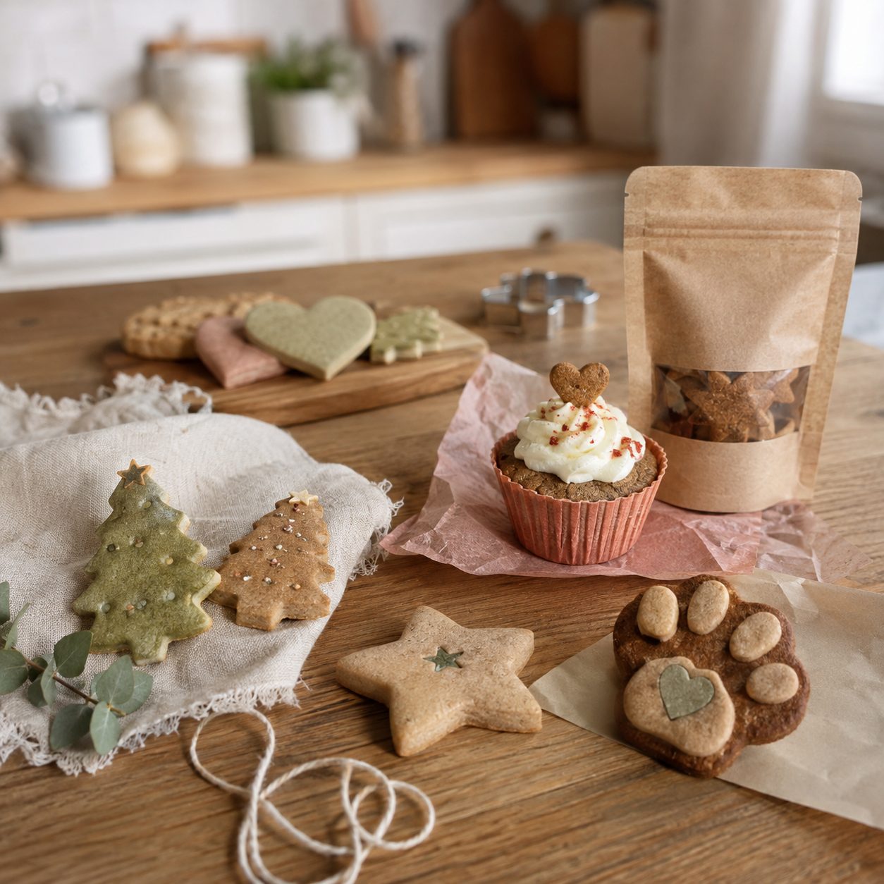 Colección especial de snacks caseros para perros para fechas festivas